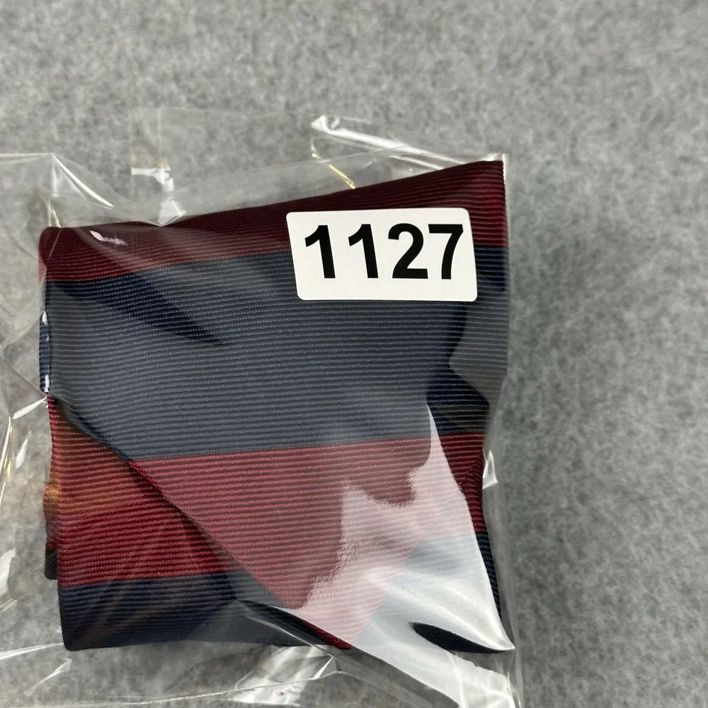 Vintage Bergdorf‎ Goodman Silk Tie Navy Red Regimental Stripe USA 56x4